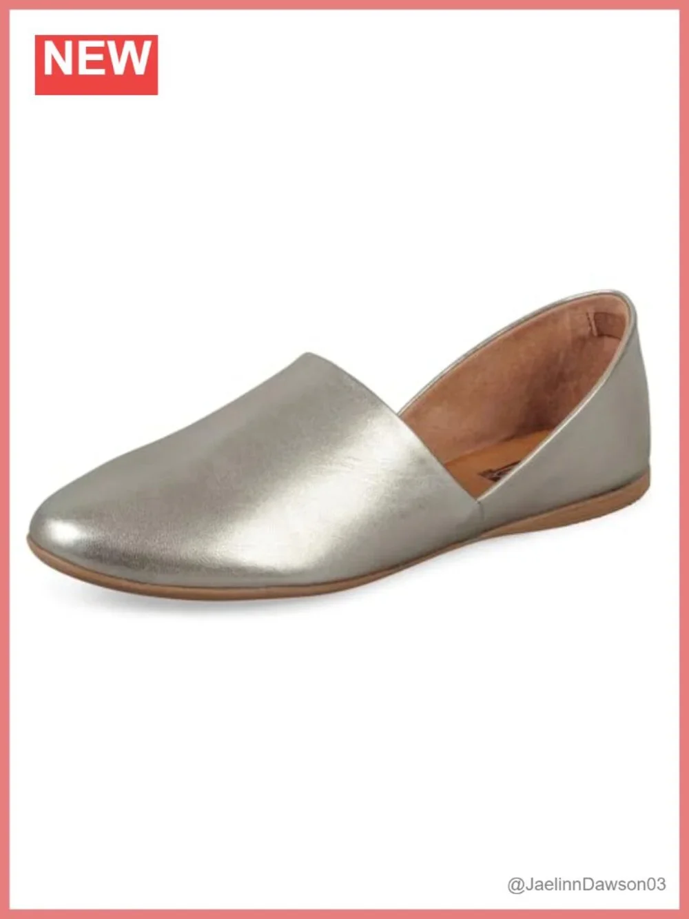 Women's Leather Flats with Cushioned Insole - Pull-On Style